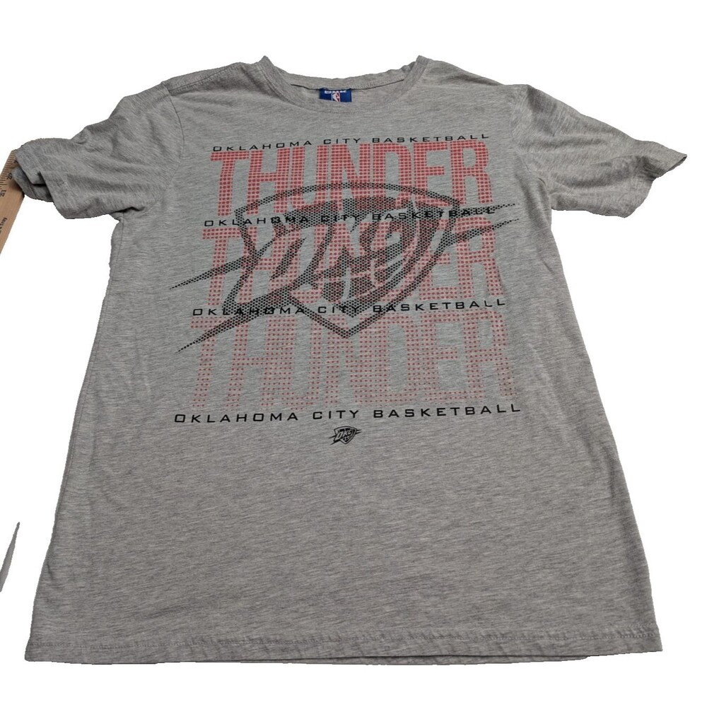 NBA Oklahoma City Thunder T-Shirt Gray Women's M Fan Tee Basketball